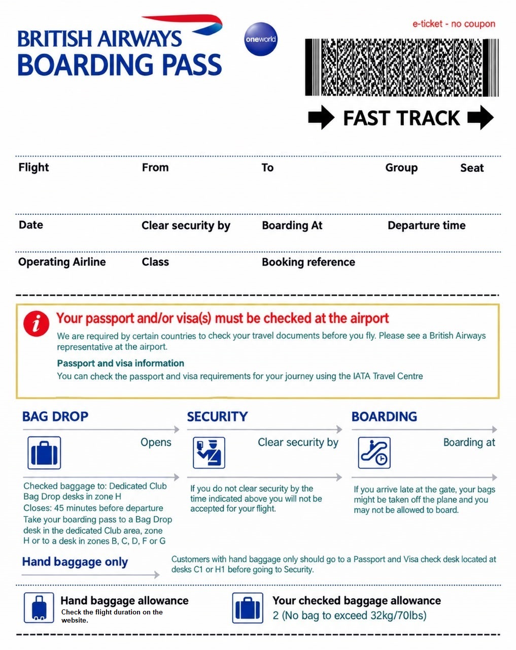 Generated flight document